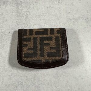 Vintage Fendi Zucca FF Coin Purse Mini Wallet